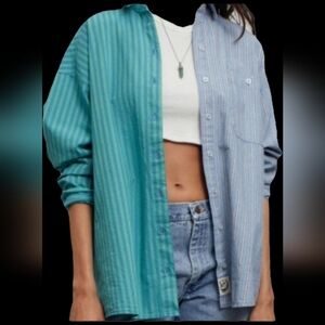 NWT ❗️ BDG urban outfitters 100 % cotton Ollie spliced stripe oversized size L